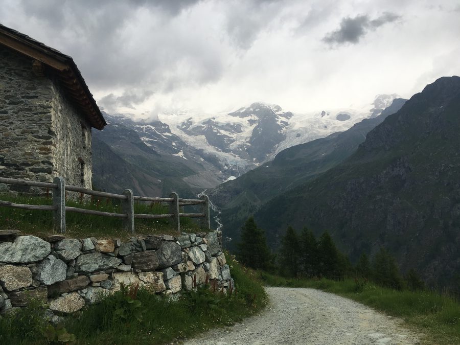 South flank of Monte Rosa from above Staffal, Aosta (barely)