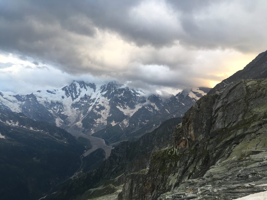 Looking back at Monte Rosa from above Macugnaga