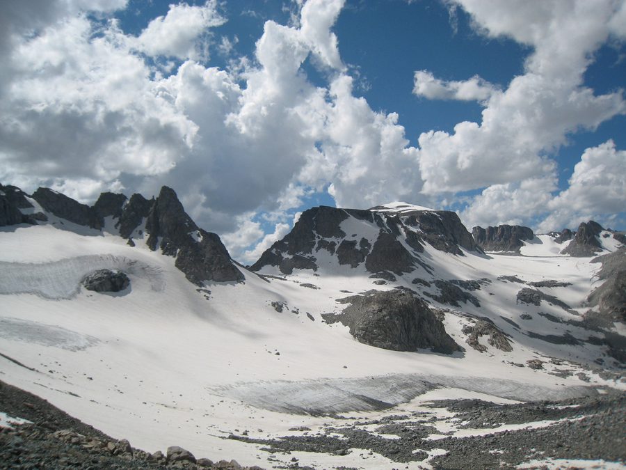 Knife Point Glacier and the back side of Indian Pass, Wind River Range, Wyoming
